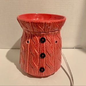 Scentsy Wax Warmer Red Cable Knit Sweater